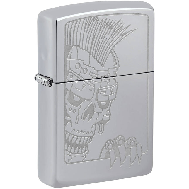Zippo Lighter: Mohawk Skull Design | 46426