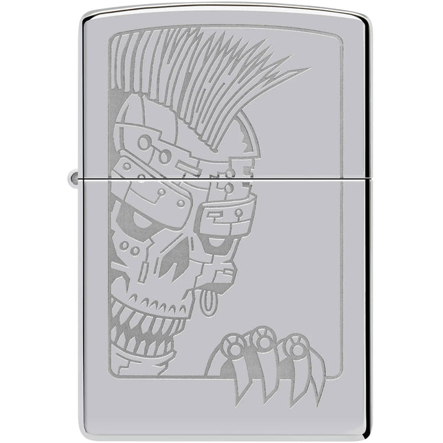 Zippo Lighter: Mohawk Skull Design | 46426