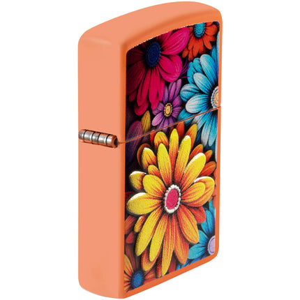 Zippo Lighter: Bouquet of Flowers Design Orange Matte | 46434