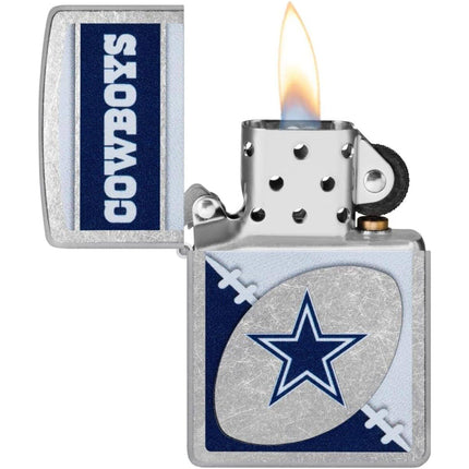 Zippo Lighter: NFL Dallas Cowboys Design Street Chrome Finish | 46443