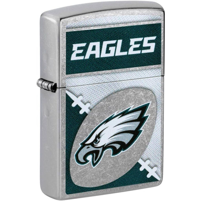 Zippo Lighter: NFL Philadelphia Eagles Logo Street Chrome Finish | 46460