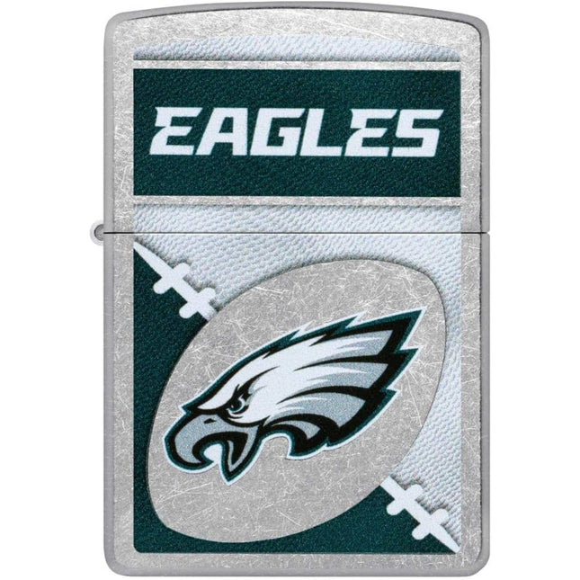 Zippo Lighter: NFL Philadelphia Eagles Logo Street Chrome Finish | 46460