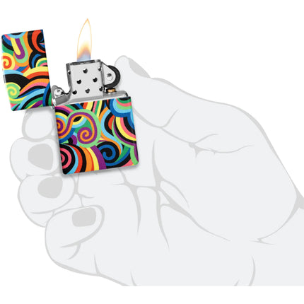 Zippo Lighter: Rietveld Design Multicolor Glow-in-the-Dark | 46491