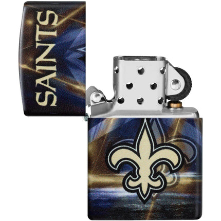 Zippo Windproof Pocket Lighter - NFL New Orleans Saints Blue 540 Color Finish| 46517