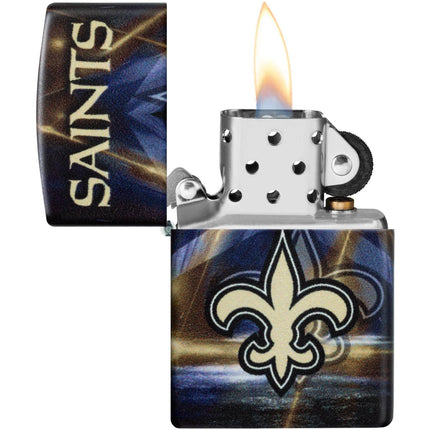 Zippo Windproof Pocket Lighter - NFL New Orleans Saints Blue 540 Color Finish| 46517