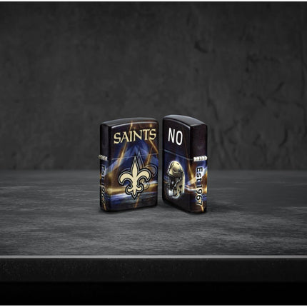 Zippo Windproof Pocket Lighter - NFL New Orleans Saints Blue 540 Color Finish| 46517