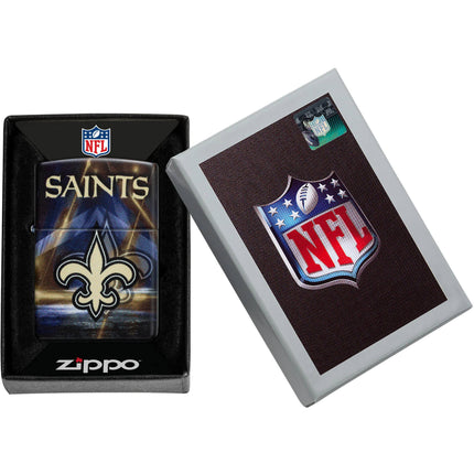 Zippo Windproof Pocket Lighter - NFL New Orleans Saints Blue 540 Color Finish| 46517