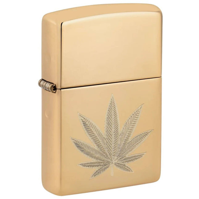 Zippo Lighter: Cannabis Leaf Design | 46560
