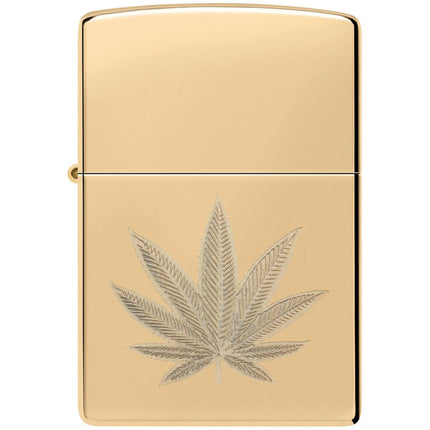 Zippo Lighter: Cannabis Leaf Design | 46560