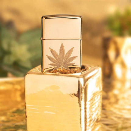 Zippo Lighter: Cannabis Leaf Design | 46560