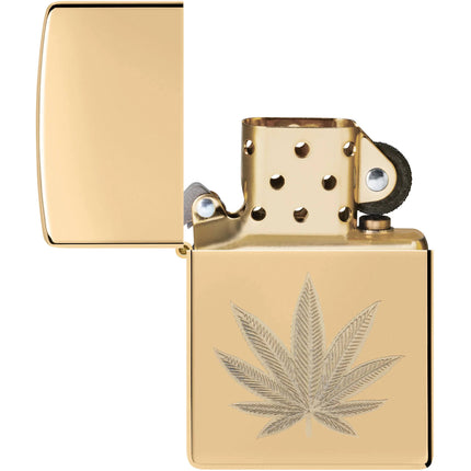 Zippo Lighter: Cannabis Leaf Design | 46560