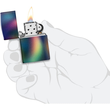 Zippo Lighter: 540 Color Prismatic Swirl Design Multicolor Finish | 46565