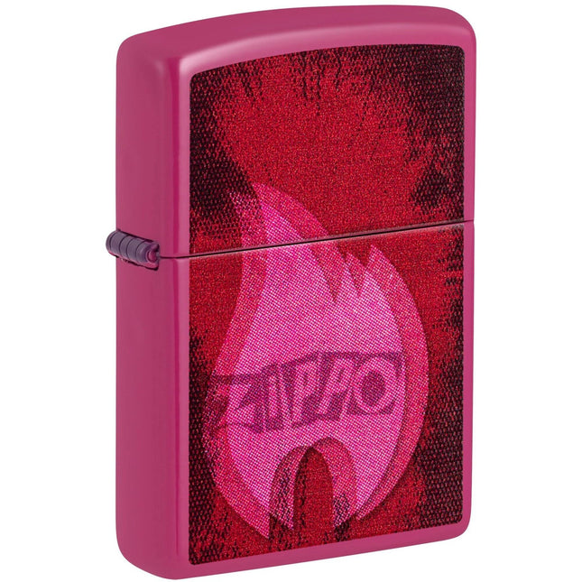 Zippo Lighter: Zippo Pulse Design Classic Frequency Pink Finish | 46572