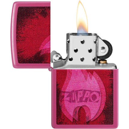 Zippo Lighter: Zippo Pulse Design Classic Frequency Pink Finish | 46572