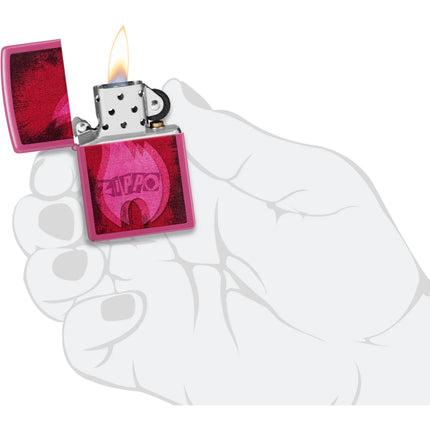 Zippo Lighter: Zippo Pulse Design Classic Frequency Pink Finish | 46572