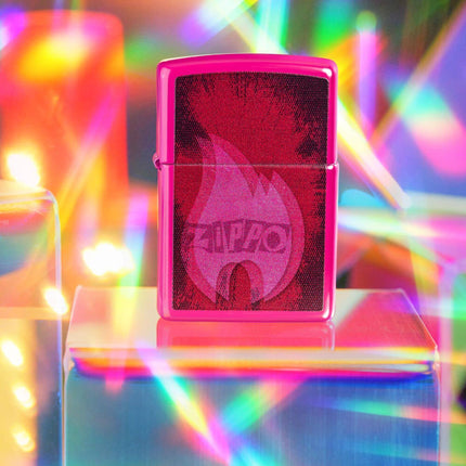 Zippo Lighter: Zippo Pulse Design Classic Frequency Pink Finish | 46572
