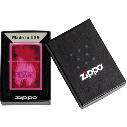 Zippo Lighter: Zippo Pulse Design Classic Frequency Pink Finish | 46572