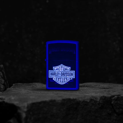 Zippo Lighter: Harley-Davidson® Motorcycle Purple Matte Finish | 46676
