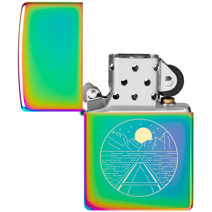 Zippo Lighter: Moon Canoe Design | 46698