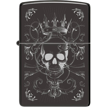 Zippo Lighter: Royal Skull Design Black | 46699