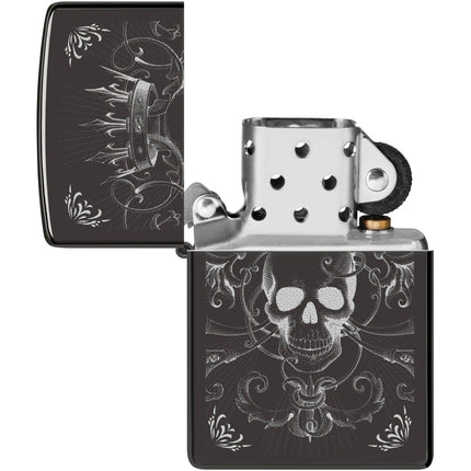 Zippo Lighter: Royal Skull Design Black | 46699