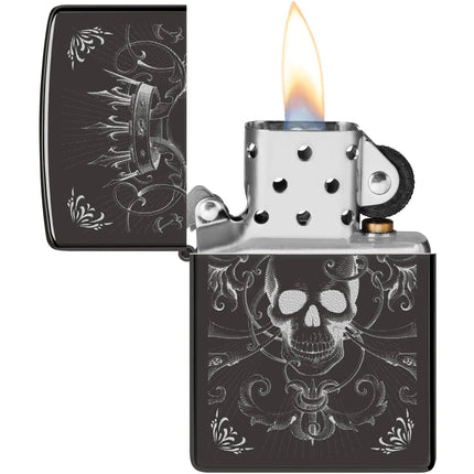 Zippo Lighter: Royal Skull Design Black | 46699