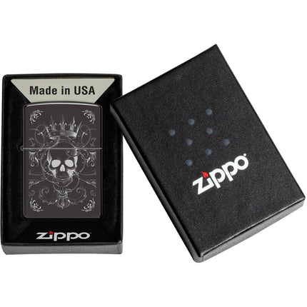 Zippo Lighter: Royal Skull Design Black | 46699