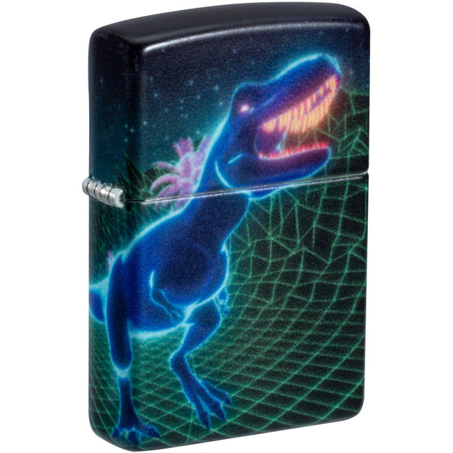 Zippo Lighter: Cyber Dino Design Glow-in-the-Dark 540 Color Finish | 46701