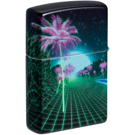 Zippo Lighter: Cyber Dino Design Glow-in-the-Dark 540 Color Finish | 46701