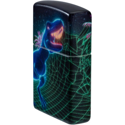 Zippo Lighter: Cyber Dino Design Glow-in-the-Dark 540 Color Finish | 46701