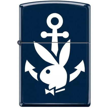 Zippo Lighter: Playboy Anchor Design Navy Blue Matte Finish | 46732