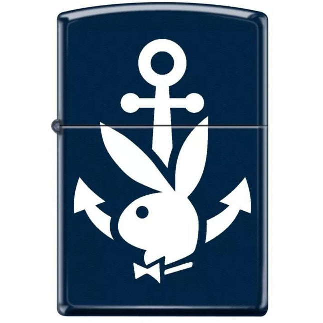 Zippo Lighter: Playboy Anchor Design Navy Blue Matte Finish | 46732