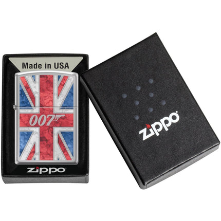 Zippo Lighter: James Bond 007 Union Jack Flag Design | 46735