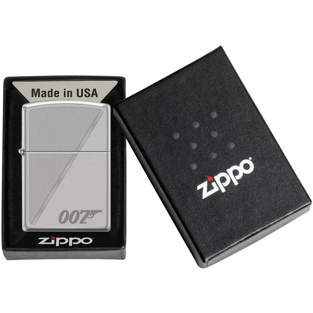 Zippo Lighter: James Bond 007 Design Satin Chrome | 46736