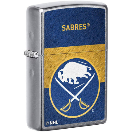 Zippo Lighter: Buffalo Sabres Design Street Chrome Finish | 48031