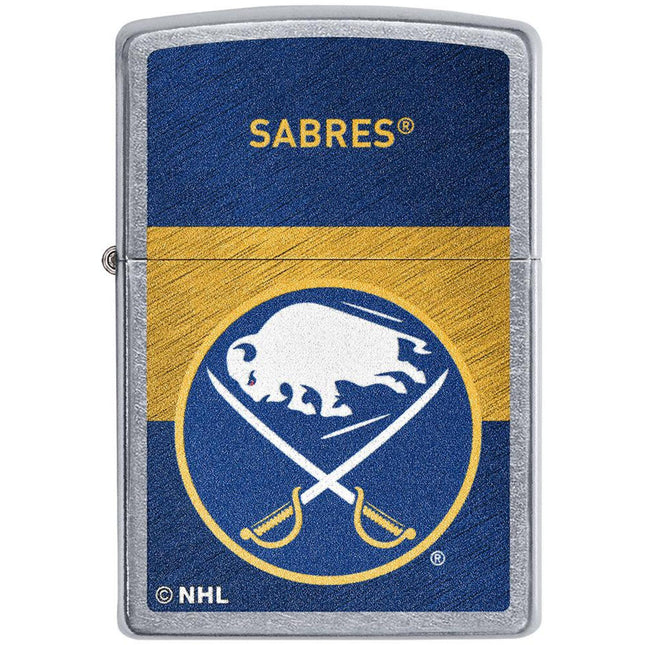 Zippo Lighter: Buffalo Sabres Design Street Chrome Finish | 48031