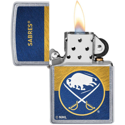 Zippo Lighter: Buffalo Sabres Design Street Chrome Finish | 48031
