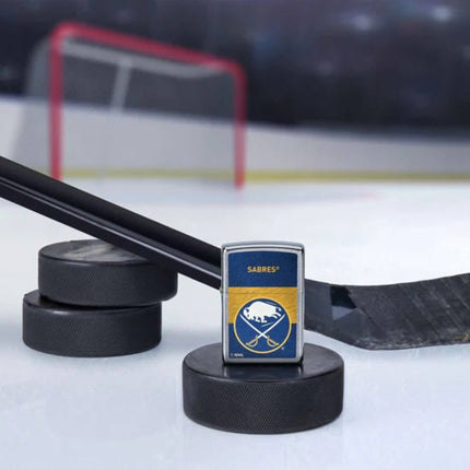 Zippo Lighter: Buffalo Sabres Design Street Chrome Finish | 48031