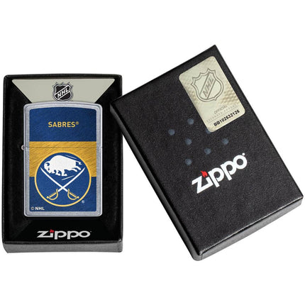 Zippo Lighter: Buffalo Sabres Design Street Chrome Finish | 48031