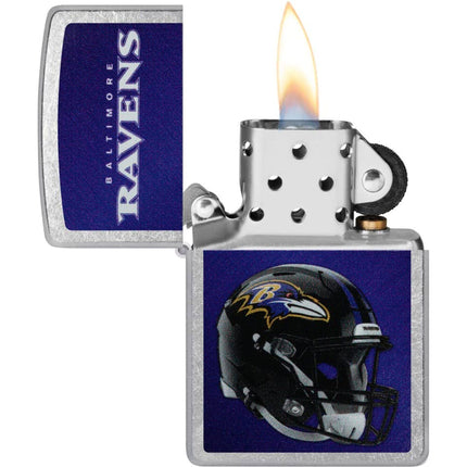 Zippo Lighter: NFL Baltimore Ravens Helmet Street Chrome Finish | 48420
