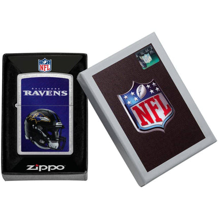 Zippo Lighter: NFL Baltimore Ravens Helmet Street Chrome Finish | 48420