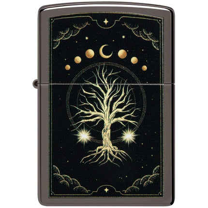 Zippo Windproof Lighter - Color Image Mystic Nature Design Metal Black Ice | 48636