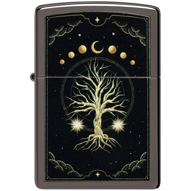 Zippo Windproof Lighter - Color Image Mystic Nature Design Metal Black Ice | 48636