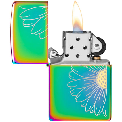 Zippo Lighter: Multi Color Daisy Design | 48668