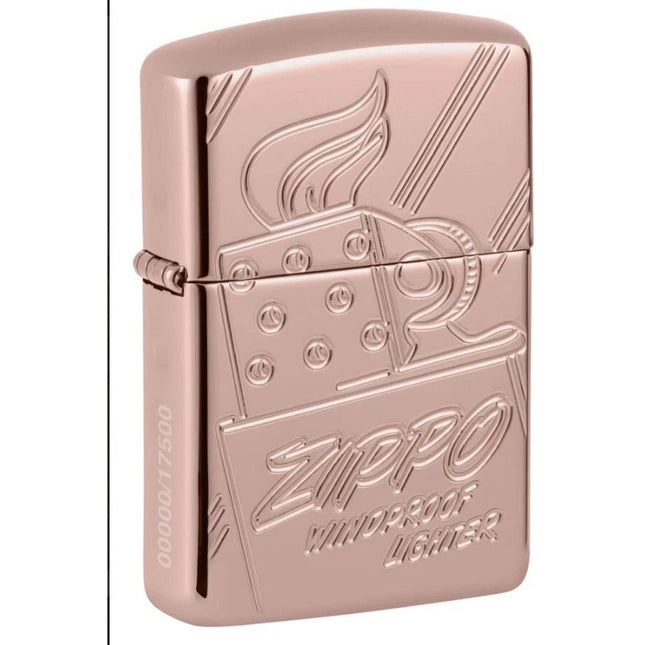 Zippo Lighter: Limited Edition Script Logo Design Rose | 48768