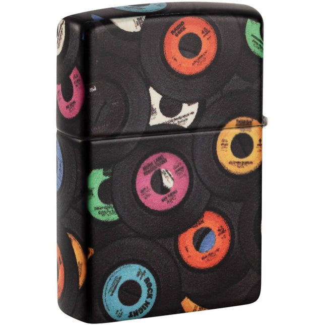 Zippo Lighter: Records Design Multi Color Finish | 48770