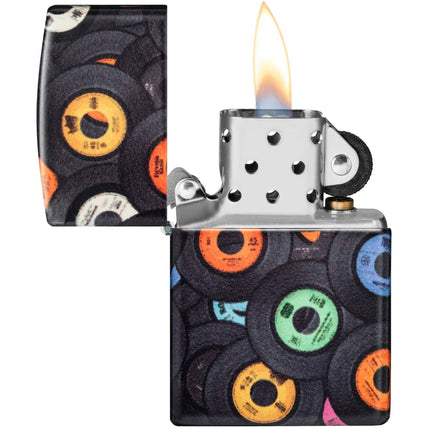Zippo Lighter: Records Design Multi Color Finish | 48770