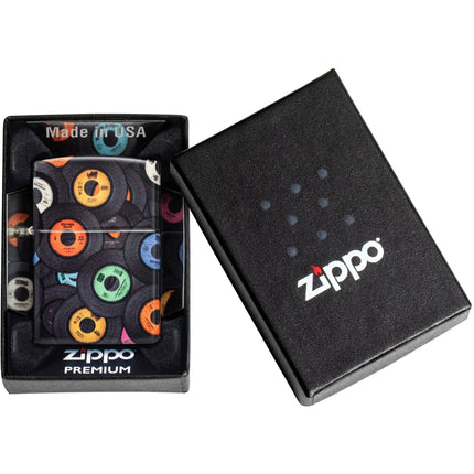Zippo Lighter: Records Design Multi Color Finish | 48770