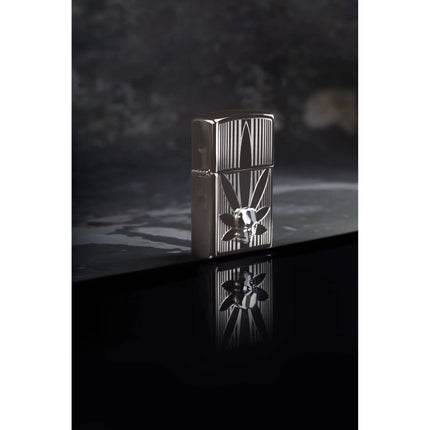 Zippo Lighter: Cannabis Crystal Skull Design | 48773