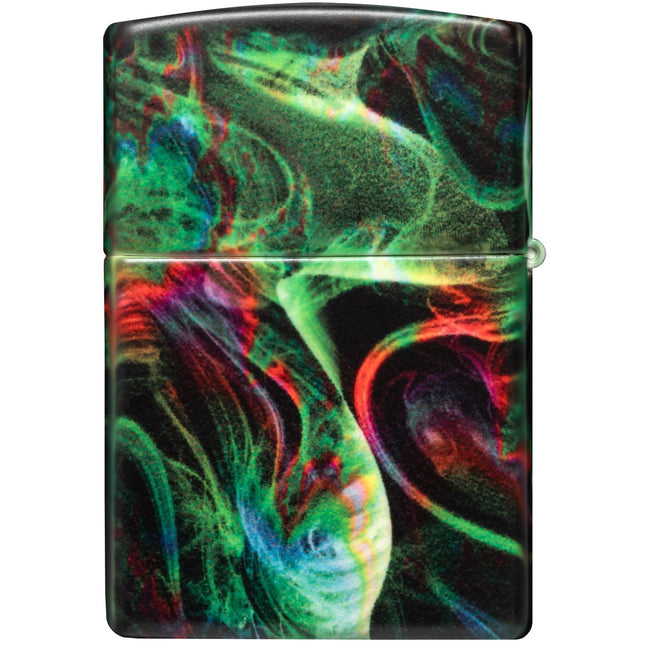 Zippo Lighter: Psychedelic Swirl Design Glow-in-the-Dark | 48774